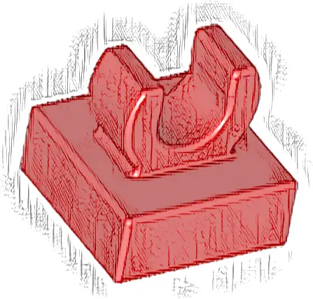 Tile, Modified 1 x 1 with Open O Clip