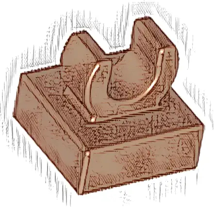 Tile, Modified 1 x 1 with Open O Clip