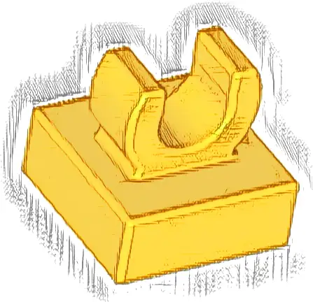 Tile, Modified 1 x 1 with Open O Clip