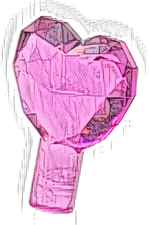Rock 1 x 1 Jewel Heart Shaped