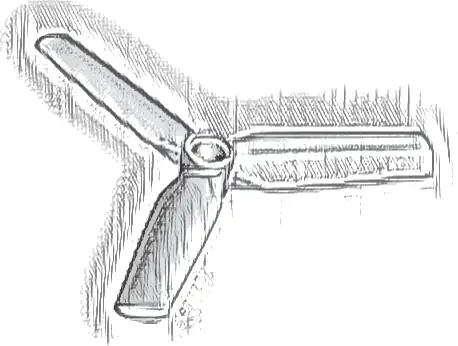 Propeller 3 Blade 9 Diameter with Center Recessed