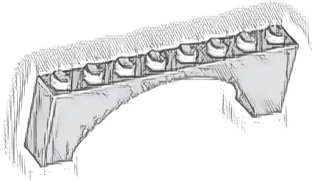 Arch 1 x 8 x 2 Raised