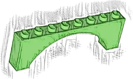 Arch 1 x 8 x 2 Raised