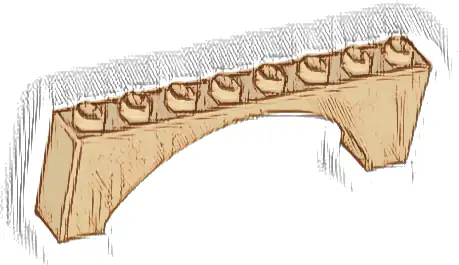Arch 1 x 8 x 2 Raised