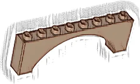 Arch 1 x 8 x 2 Raised