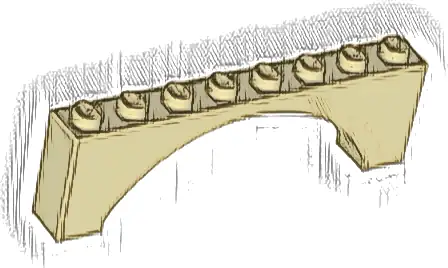 Arch 1 x 8 x 2 Raised