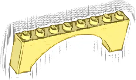 Arch 1 x 8 x 2 Raised