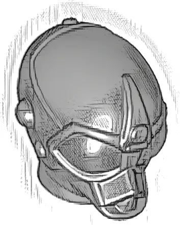 Minifigure, Head, Modified SW RA-7 Series Protocol Droid, Plain