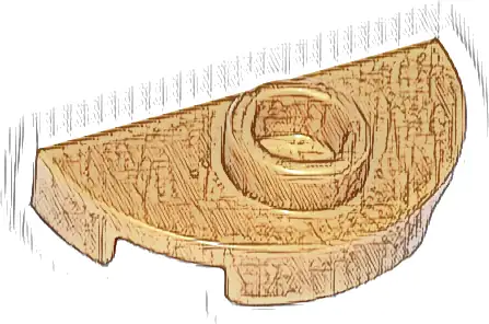 Plate, Round 1 x 2 Half with 1 Stud (Jumper)