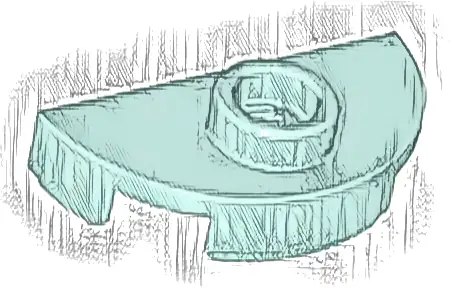 Plate, Round 1 x 2 Half with 1 Stud (Jumper)