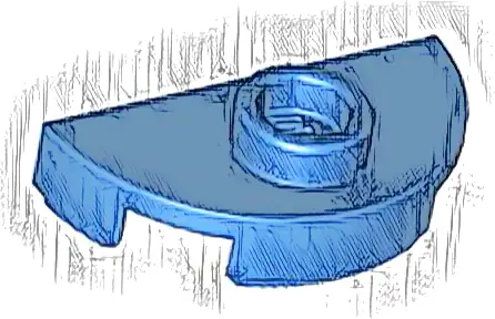 Plate, Round 1 x 2 Half with 1 Stud (Jumper)