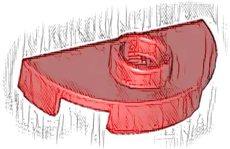 Plate, Round 1 x 2 Half with 1 Stud (Jumper)