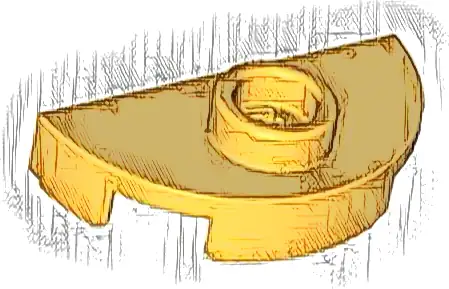 Plate, Round 1 x 2 Half with 1 Stud (Jumper)