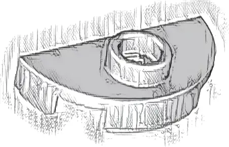 Plate, Round 1 x 2 Half with 1 Stud (Jumper)