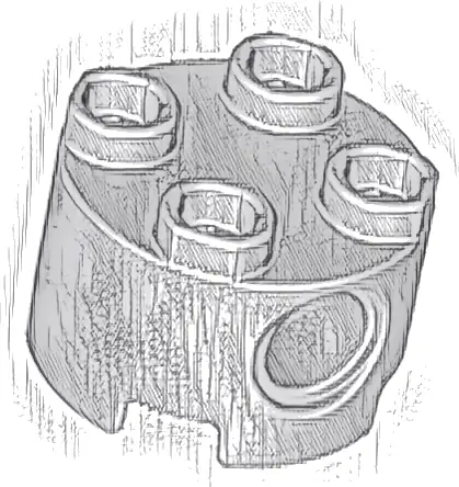 Brick, Round 2 x 2 with Pin Holes