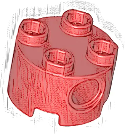 Brick, Round 2 x 2 with Pin Holes