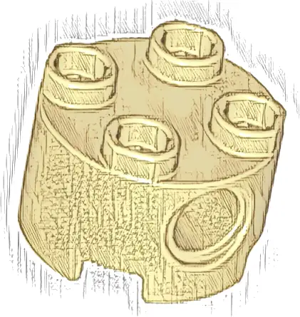 Brick, Round 2 x 2 with Pin Holes