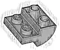 Nachylenie, Zakrzywione 2 x 2 Odwrócone z 2 Wgłębionymi Wypustkami