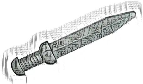 Minifigure, Weapon Sword, Roman Gladius with Thick Crossguard