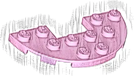 Plate, Round Half 3 x 6 with 1 x 2 Cutout