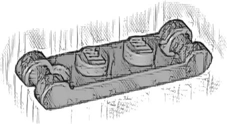 Plate, Modified 1 x 2 with Bar Handles on Ends