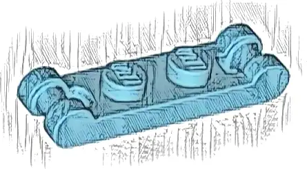 Plate, Modified 1 x 2 with Bar Handles on Ends