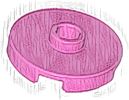 Tile, Round 2 x 2 with Open Stud