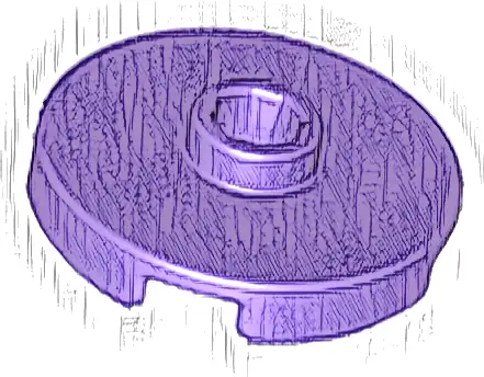 Tile, Round 2 x 2 with Open Stud