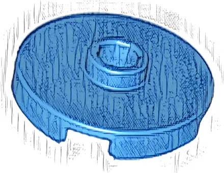 Tile, Round 2 x 2 with Open Stud