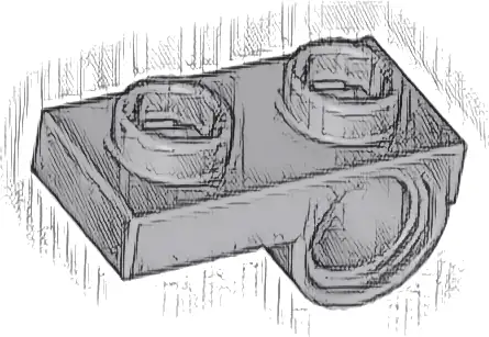 Plate, Modified 1 x 2 with Pin Hole on Bottom