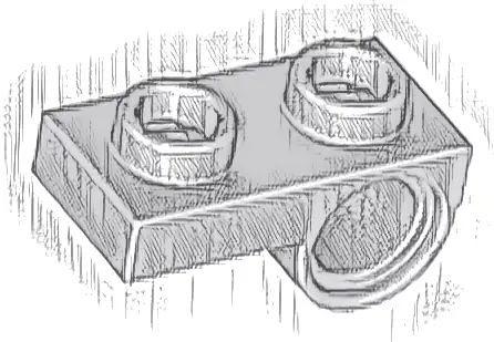 Plate, Modified 1 x 2 with Pin Hole on Bottom