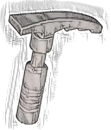 Minifigure, Utensil Ice Axe - 3-Rib Handle