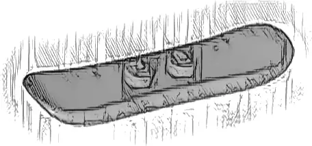 Minifigure, Utensil Snowboard Small