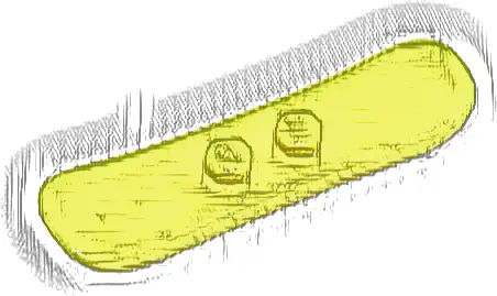 Minifigure, Utensil Snowboard Small