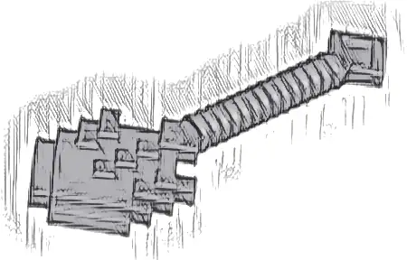 Minifigure, Utensil Shovel Pixelated (Minecraft)