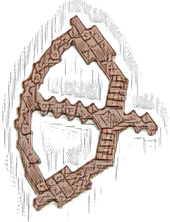 Minifigure, Weapon Bow, Pixelated with Arrow Drawn (Minecraft)