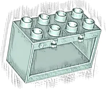 Duplo Container Box 2 x 4 x 2 with Open Sides