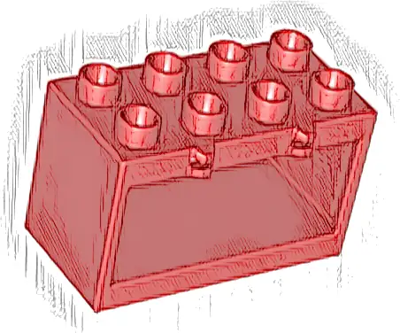 Duplo Container Box 2 x 4 x 2 with Open Sides
