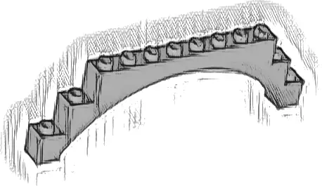 Arch 1 x 12 x 3 Raised Arch with 5 Cross Supports
