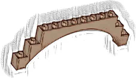 Arch 1 x 12 x 3 Raised Arch with 5 Cross Supports