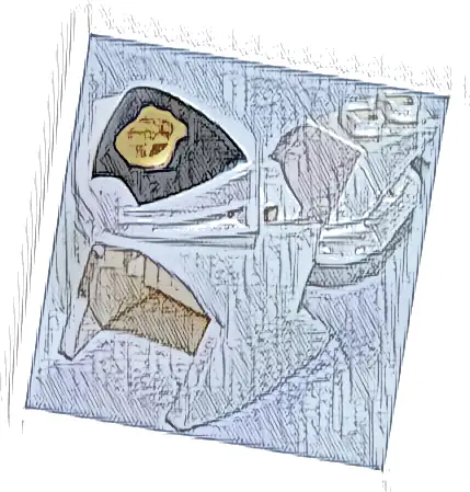 Motorcycle Fairing, Racing (Sport) Bike with Black Windshield with Gold Badge Pattern