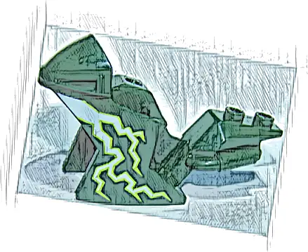 Motorcycle Fairing, Racing (Sport) Bike with White Lightning Pattern on Both Sides