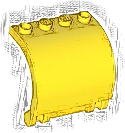 Panel 3 x 4 x 3 Curved with Double Clip Hinge