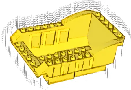 Vehicle, Tipper Bed 12 x 8 x 5 with Fixed (Same Color) Hinge Plate (18926 / 44570)