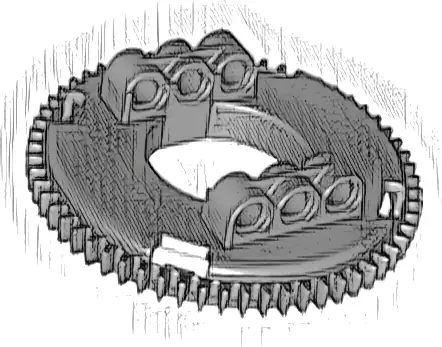 Technic Turntable 60 Tooth Bevel, Top