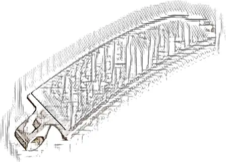 Technic, Panel Curved 3 x 13 with White Background Pattern (Sticker) - Set 42096