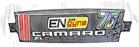 Technic, Panel Curved 3 x 13 with Holographic Number 75, 'ENgyne', 'CAMARO ZL1', 3 Stars and Red and White Stripes Pattern (Sticker) - Set 42153