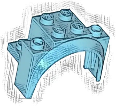 Vehicle, Mudguard 4 x 2 1/2 x 2 1/3 with Arch Round