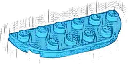 Plate, Round Corner 2 x 6 Double