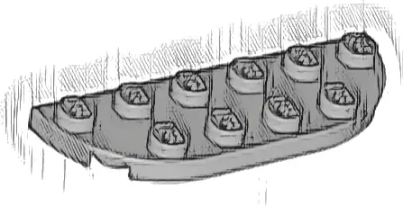 Plate, Round Corner 2 x 6 Double